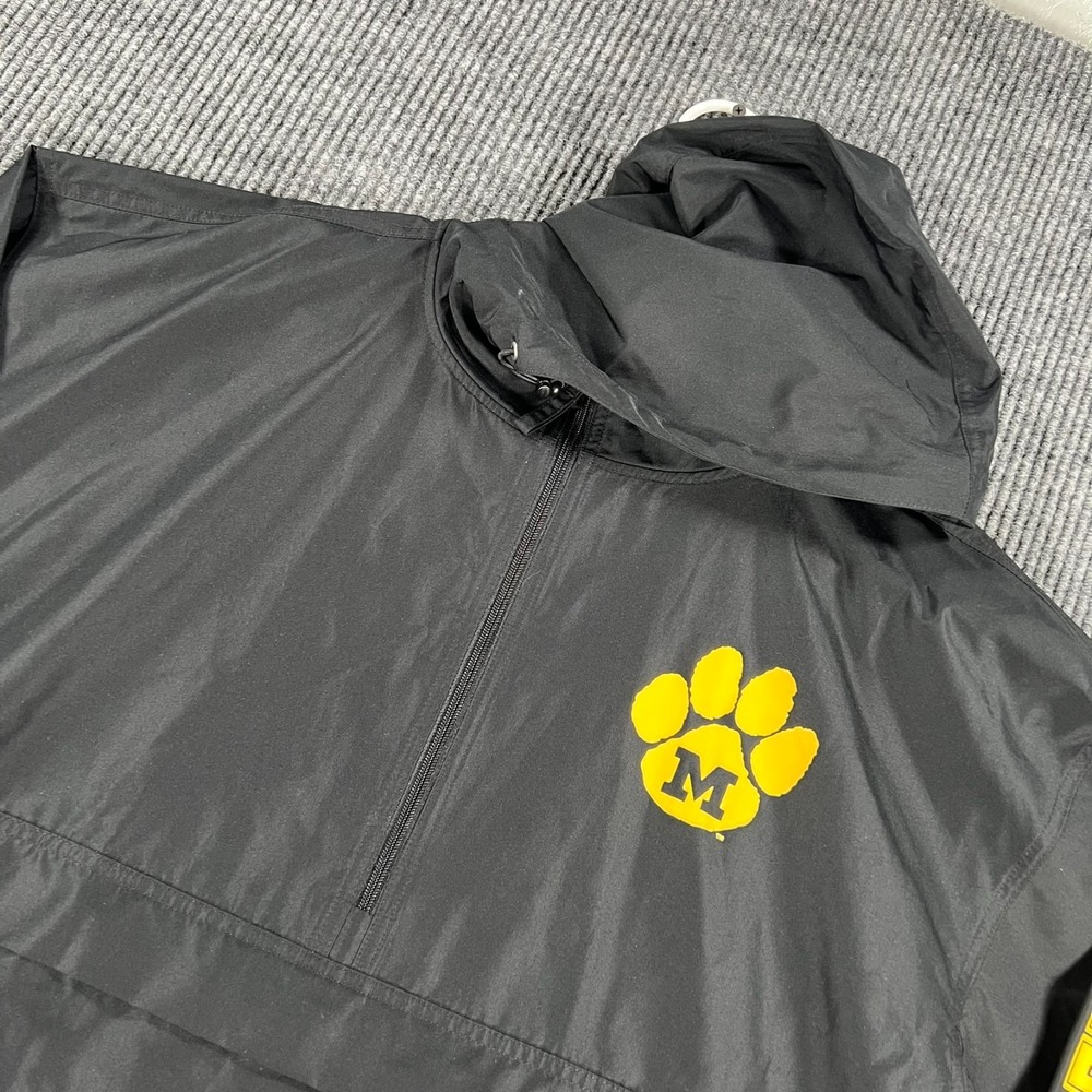 Missouri Tigers Mizzou Windbreaker Jacket Pullover Mens XL Extra Large Black